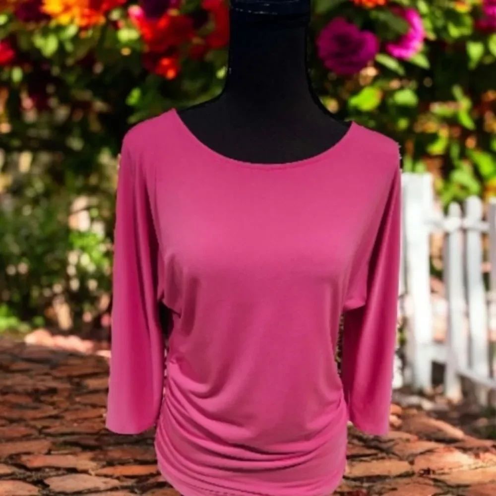 New York & Company Ruched Women's Top Size Small